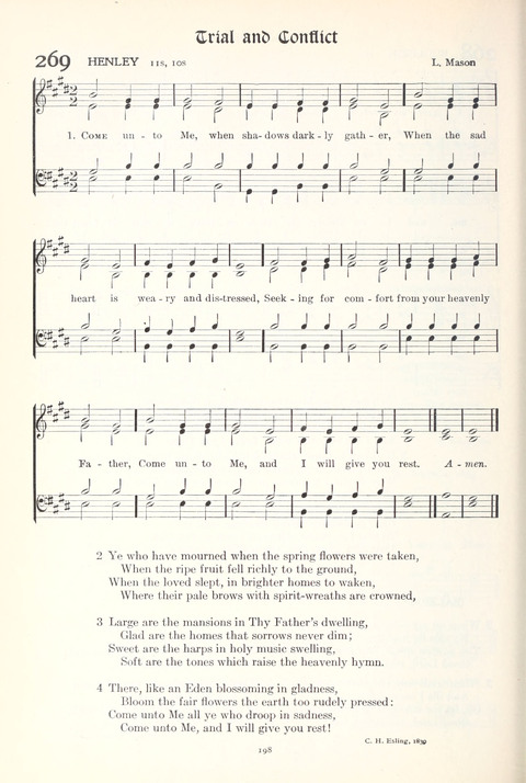 Hymns of Worship and Service: College Edition page 198