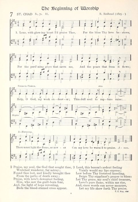 Hymns of Worship and Service: College Edition page 4