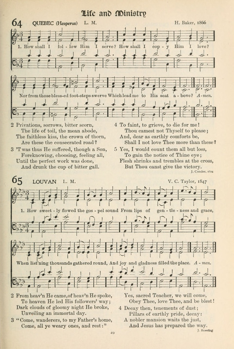 Hymns of Worship and Service: College Edition page 49