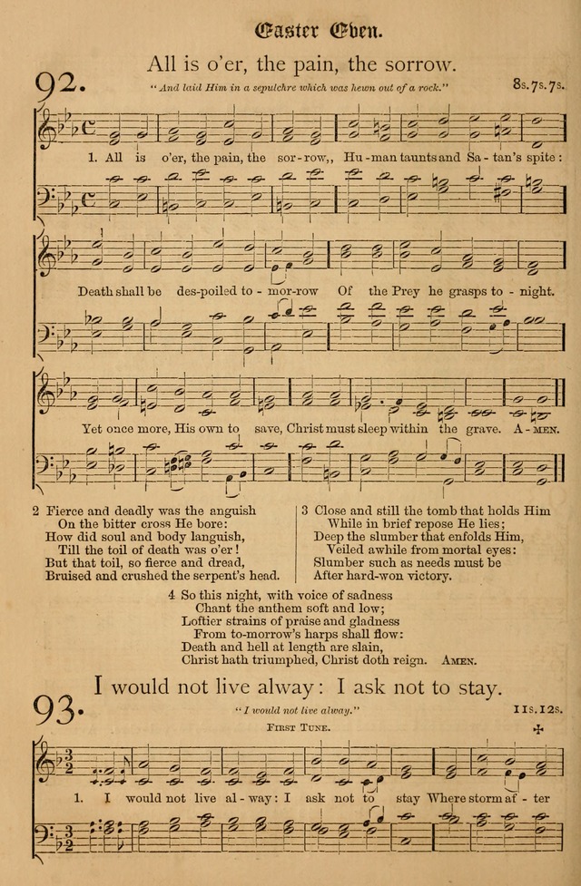 The Hymnal: with tunes old and new page 91