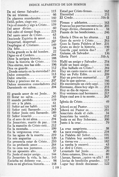 Himnos de la Vida Cristiana page 314