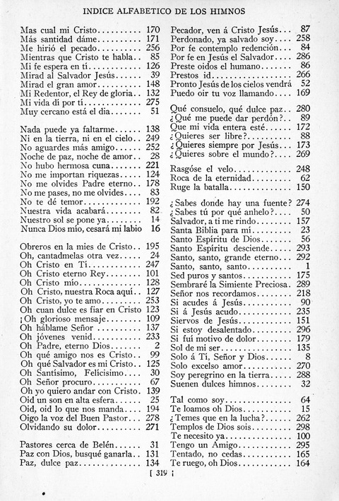 Himnos de la Vida Cristiana page 315