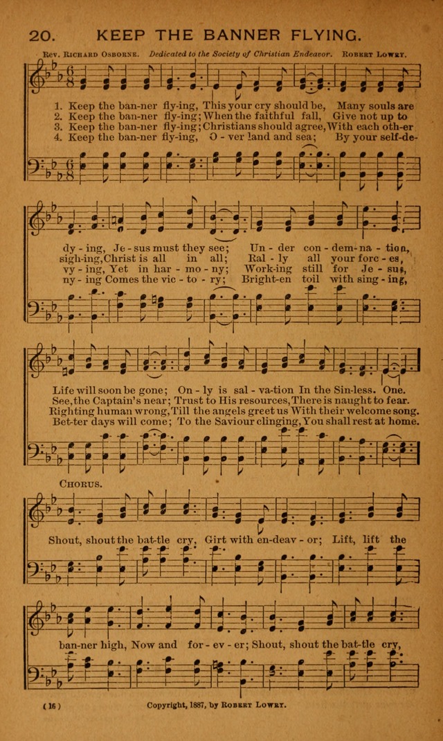 Y.P.S.C.E. Hymns of Christian Endeavor page 16