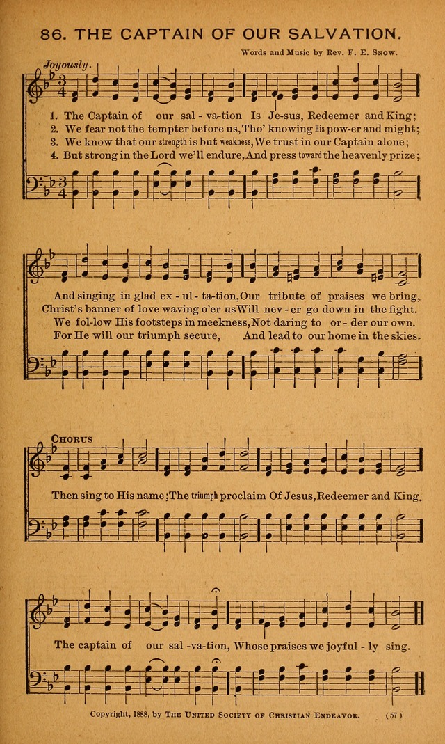 Y.P.S.C.E. Hymns of Christian Endeavor page 57