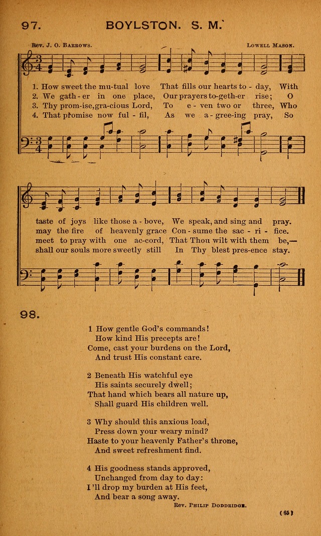 Y.P.S.C.E. Hymns of Christian Endeavor page 65