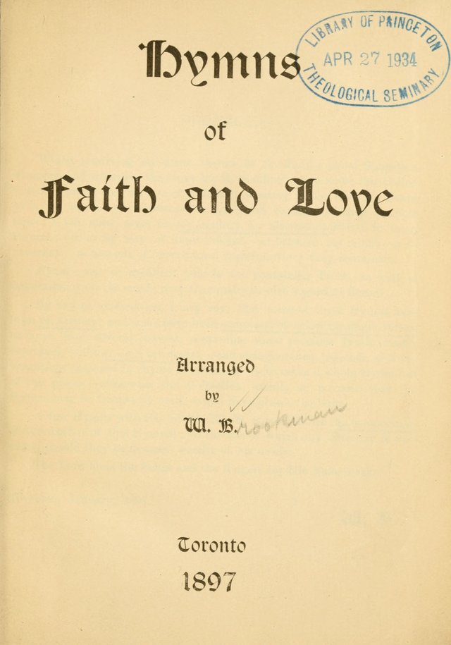 Hymns of Faith and Love page v