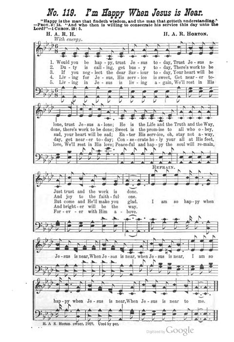 The Harp of Glory: The Best Old Hymns, the Best New Hymns, the cream of song for all religious work and workship (With supplement) page 119