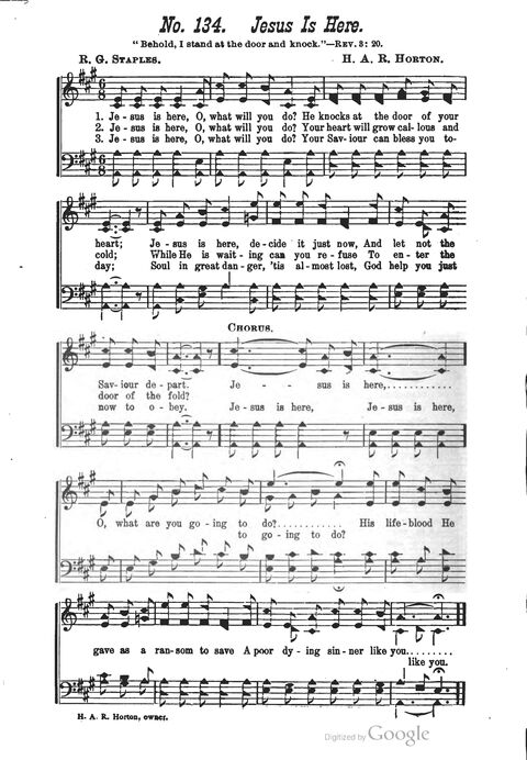 The Harp of Glory: The Best Old Hymns, the Best New Hymns, the cream of song for all religious work and workship (With supplement) page 134