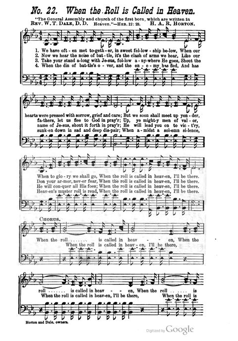 The Harp of Glory: The Best Old Hymns, the Best New Hymns, the cream of song for all religious work and workship (With supplement) page 22