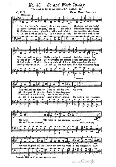 The Harp of Glory: The Best Old Hymns, the Best New Hymns, the cream of song for all religious work and workship (With supplement) page 40