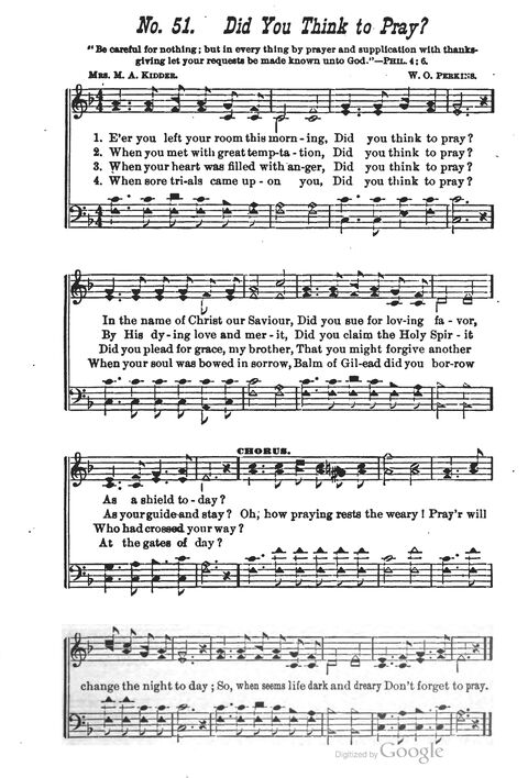 The Harp of Glory: The Best Old Hymns, the Best New Hymns, the cream of song for all religious work and workship (With supplement) page 51