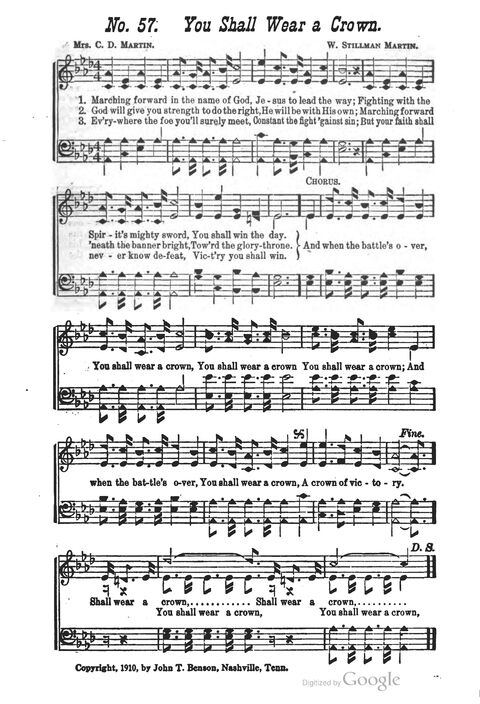 The Harp of Glory: The Best Old Hymns, the Best New Hymns, the cream of song for all religious work and workship (With supplement) page 57