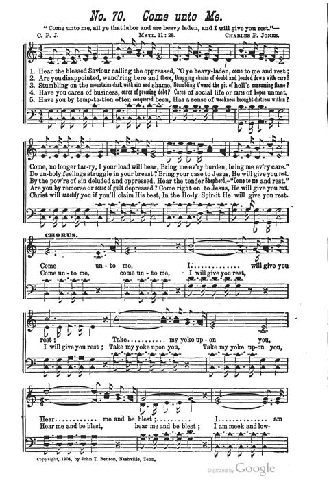 The Harp of Glory: The Best Old Hymns, the Best New Hymns, the cream of song for all religious work and workship (With supplement) page 70