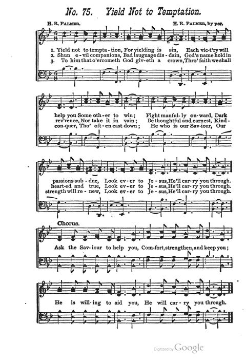 The Harp of Glory: The Best Old Hymns, the Best New Hymns, the cream of song for all religious work and workship (With supplement) page 75