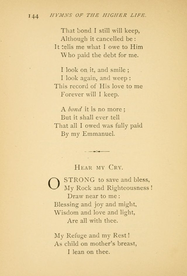 Hymns of the Higher Life page 148