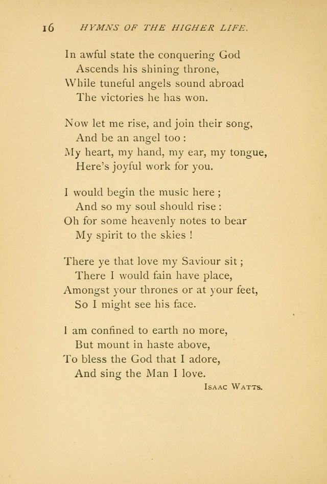 Hymns of the Higher Life page 16