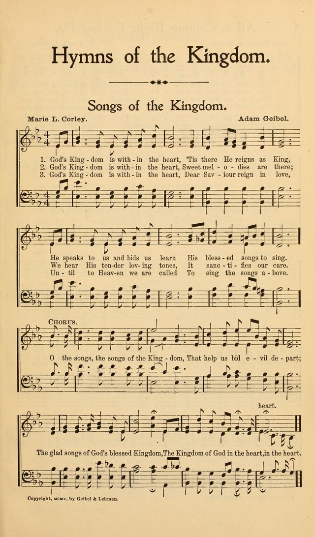 Hymns of the Kingdom: for use in religious meetings page 3