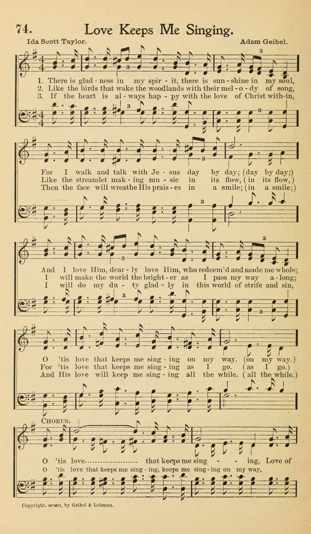 Hymns of the Kingdom: for use in religious meetings page 74