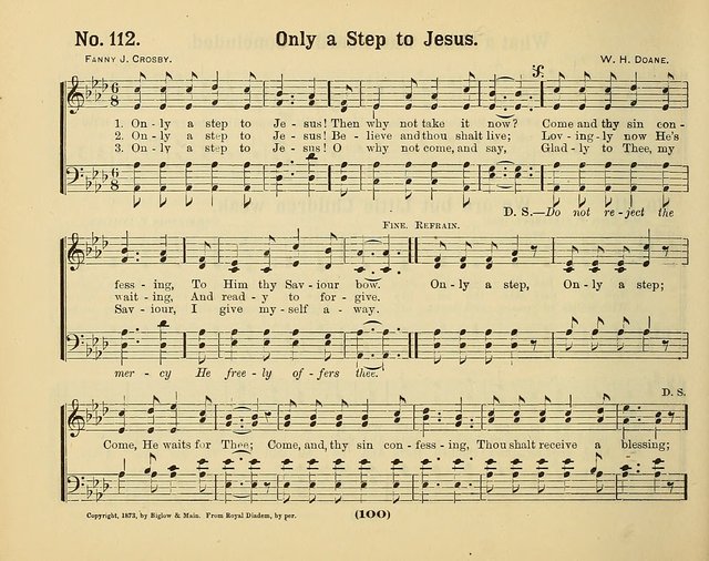 Hymns of Praise with Tunes: selected for use in Sunday school, prayer meeting, and home circle page 100