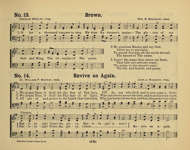 Hymns of Praise with Tunes: selected for use in Sunday school, prayer meeting, and home circle page 15