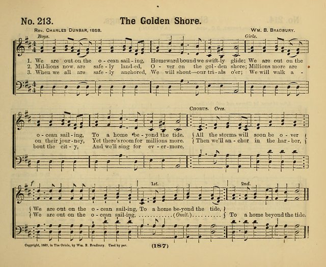 Hymns of Praise with Tunes: selected for use in Sunday school, prayer meeting, and home circle page 187