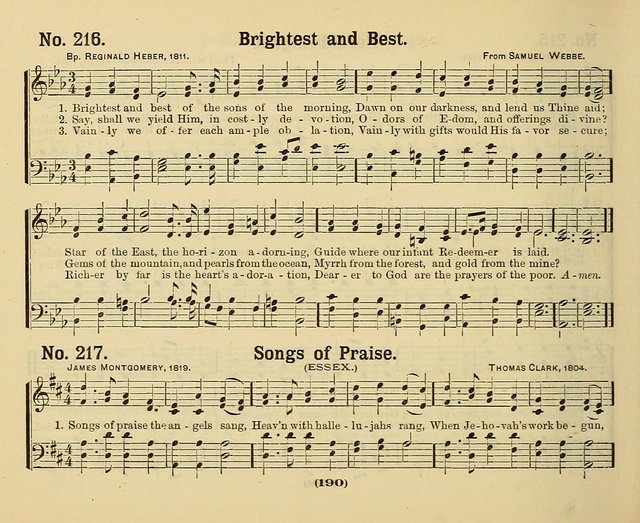 Hymns of Praise with Tunes: selected for use in Sunday school, prayer meeting, and home circle page 190