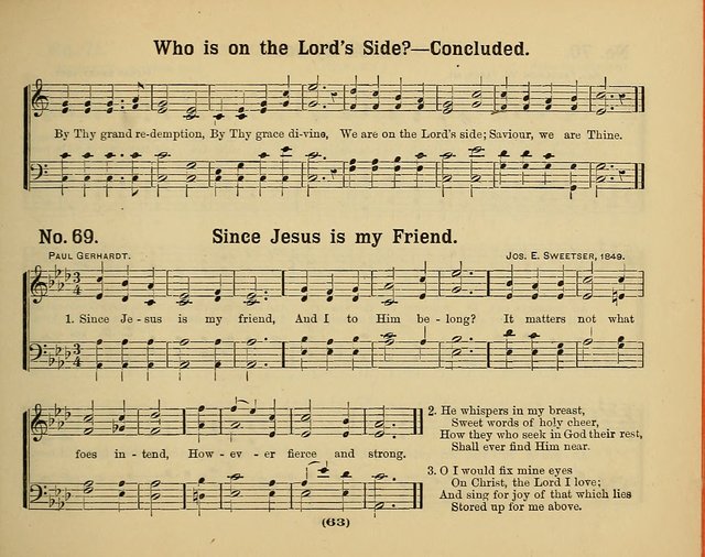 Hymns of Praise with Tunes: selected for use in Sunday school, prayer meeting, and home circle page 63