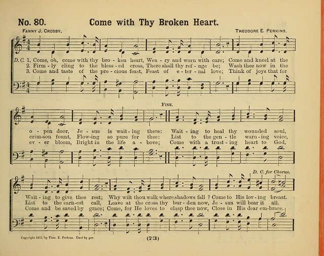 Hymns of Praise with Tunes: selected for use in Sunday school, prayer meeting, and home circle page 73