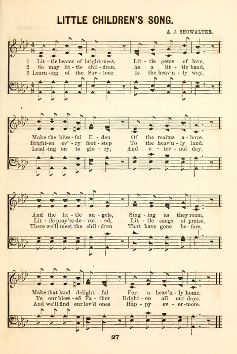 Hours of Singing: a collection of new music for juvenile classes, public schools, seminaries and the home circle page 27