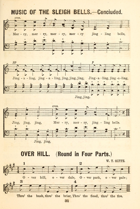 Hours of Singing: a collection of new music for juvenile classes, public schools, seminaries and the home circle page 31