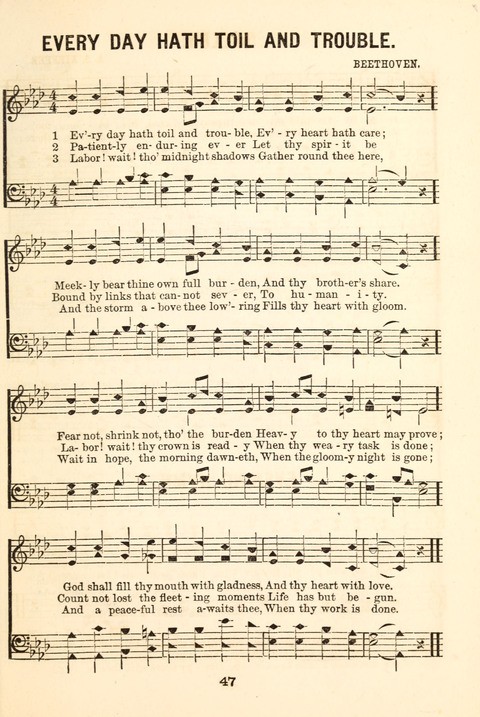 Hours of Singing: a collection of new music for juvenile classes, public schools, seminaries and the home circle page 47