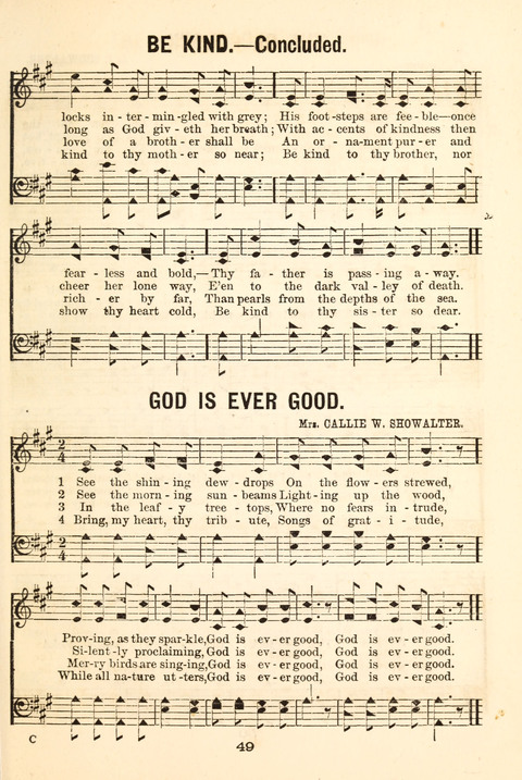 Hours of Singing: a collection of new music for juvenile classes, public schools, seminaries and the home circle page 49