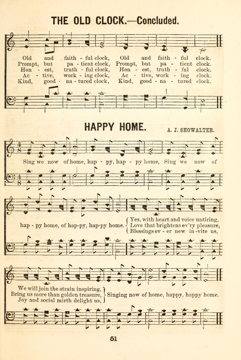 Hours of Singing: a collection of new music for juvenile classes, public schools, seminaries and the home circle page 51