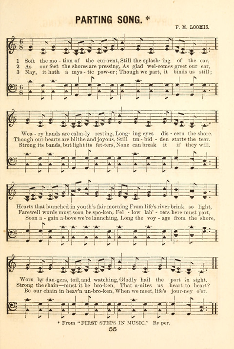 Hours of Singing: a collection of new music for juvenile classes, public schools, seminaries and the home circle page 55