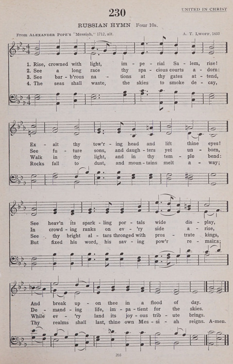 Hymns of the United Church page 203