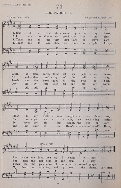 Hymns of the United Church page 66