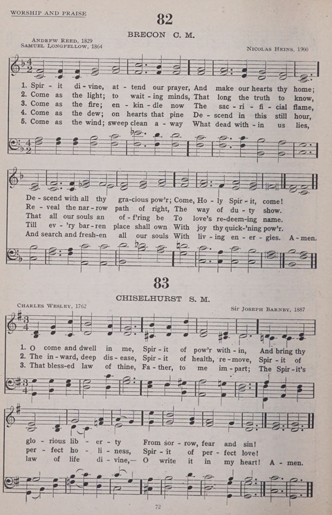 Hymns of the United Church page 72