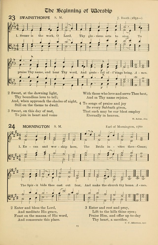 Hymns of Worship and Service page 15