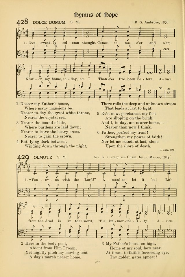 Hymns of Worship and Service page 310