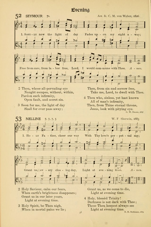 Hymns of Worship and Service page 38