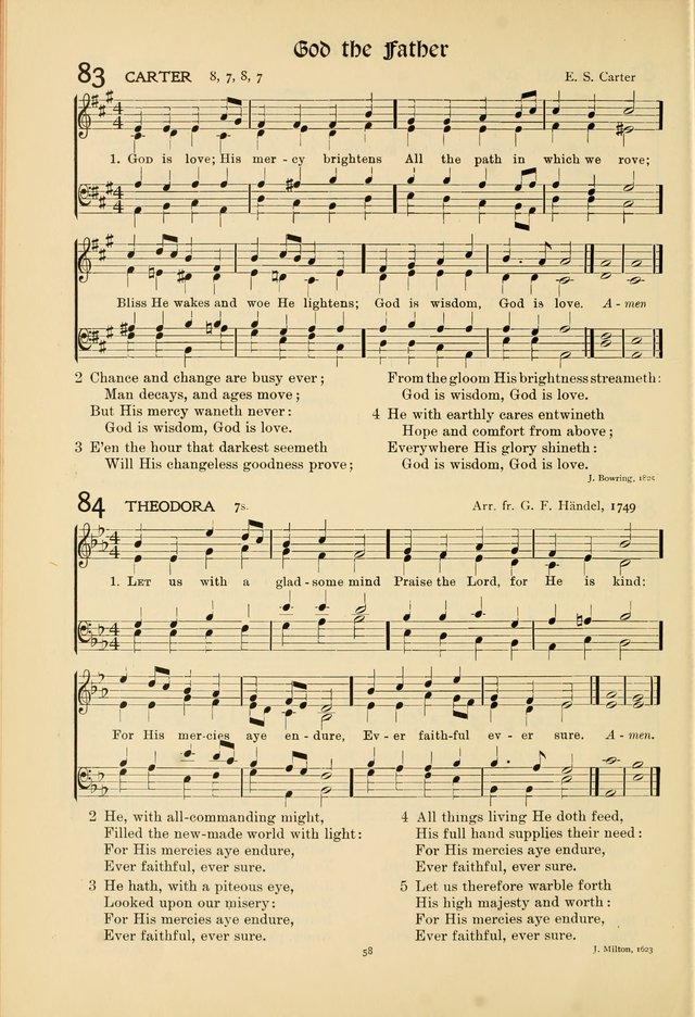 Hymns of Worship and Service page 58