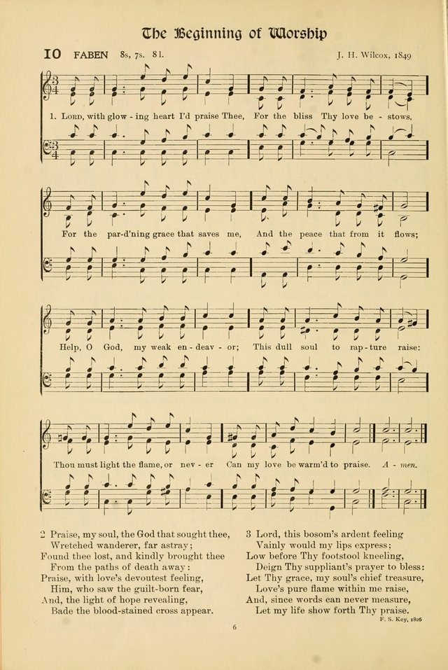 Hymns of Worship and Service page 6