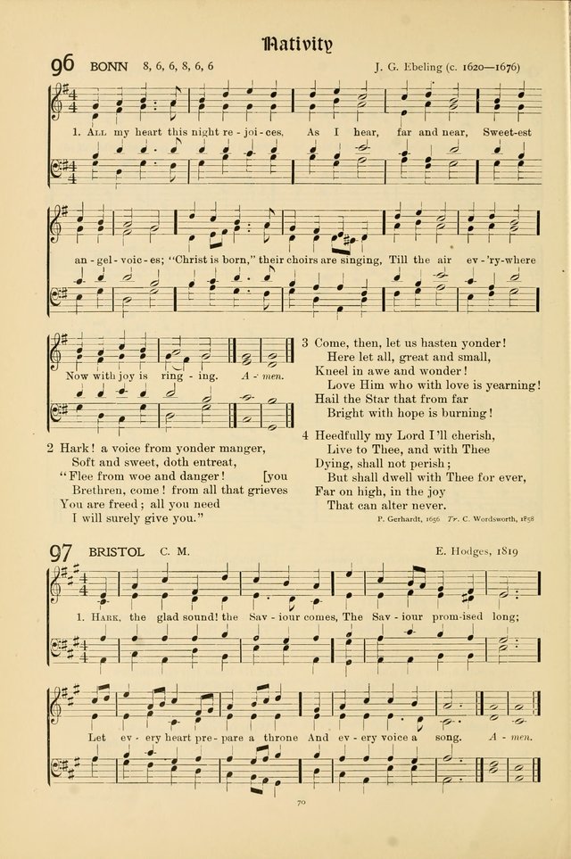 Hymns of Worship and Service page 70