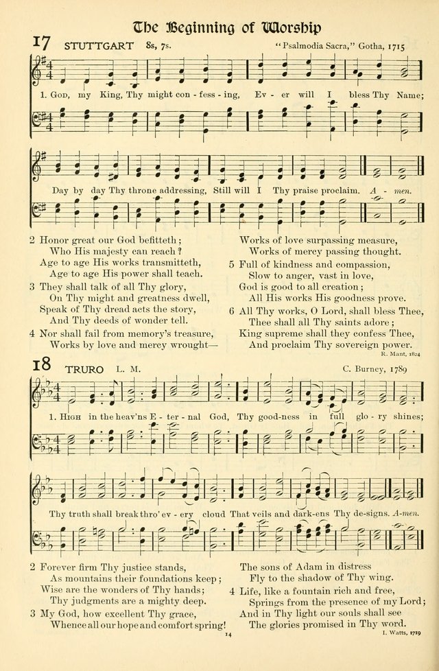 In Excelsis: hymns with tunes for Christian worship page 14