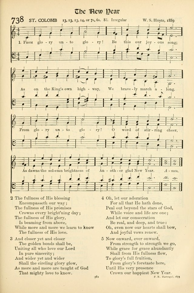 In Excelsis: hymns with tunes for Christian worship page 589