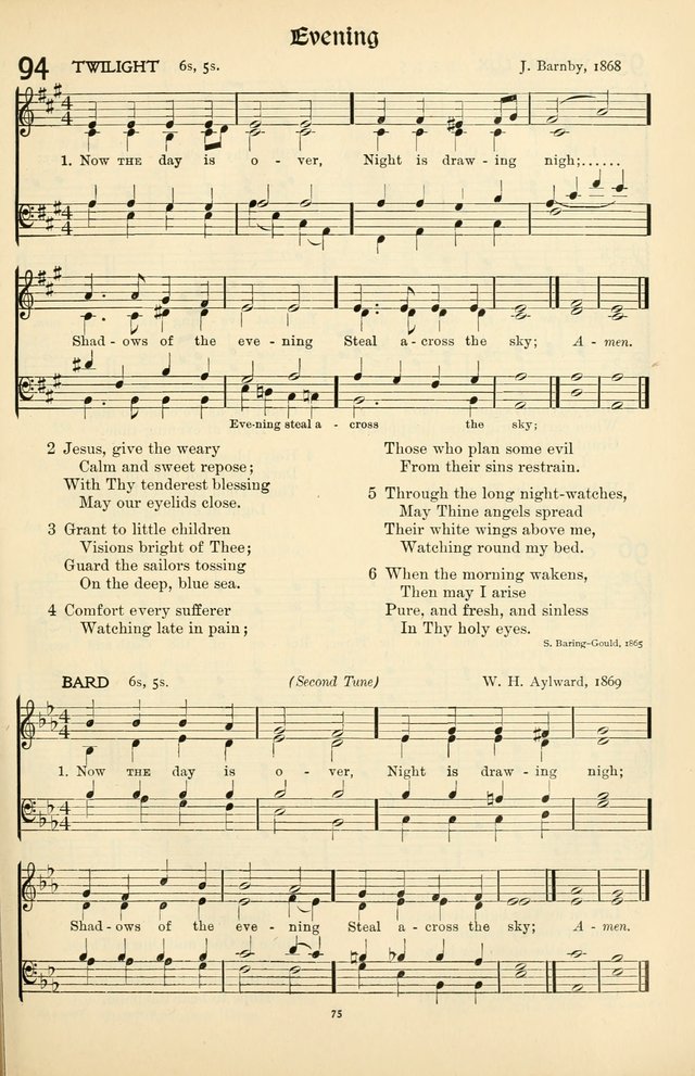 In Excelsis: hymns with tunes for Christian worship page 75