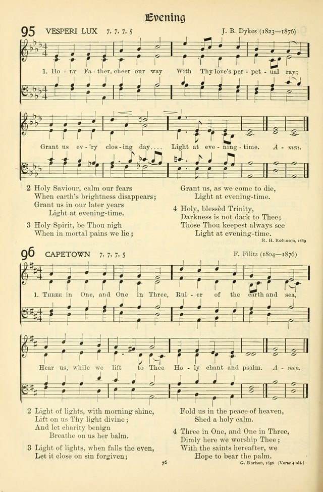 In Excelsis: hymns with tunes for Christian worship page 76