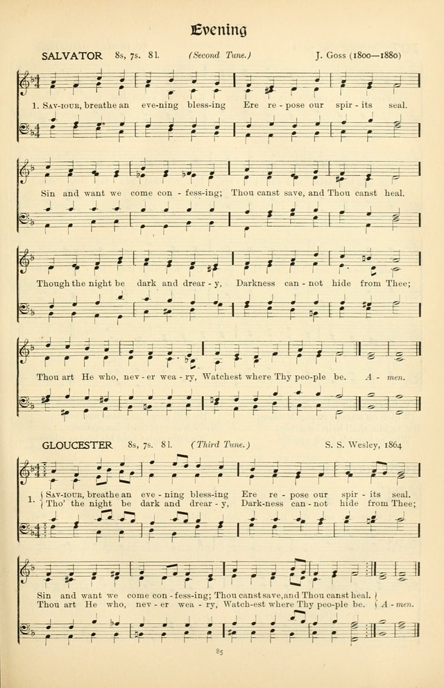 In Excelsis: hymns with tunes for Christian worship page 85