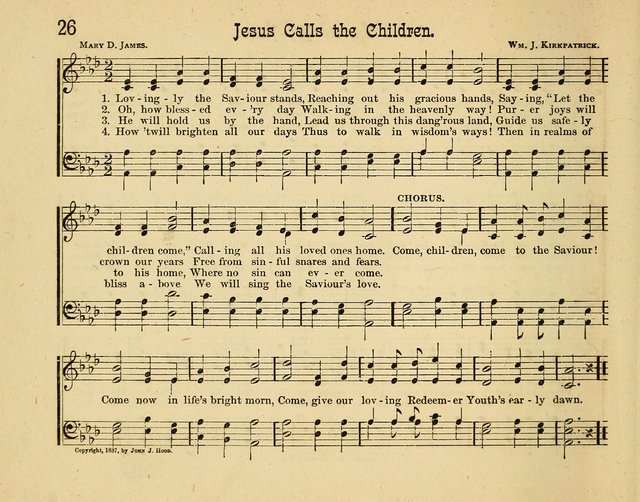 Infant Praises: a collection of sacred songs, hymns, and music, for use in the Sabbath school primary department page 26