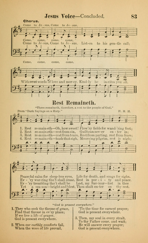 The Iris: Songs of Jesus, for Sunday-schools and devotional meetings page 83